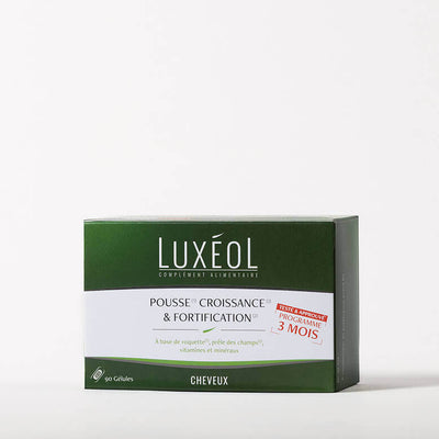 Luxéol hair growth capsules box – 3‑month program.