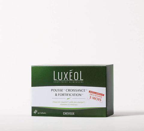 Luxéol hair growth capsules box – 3‑month program.