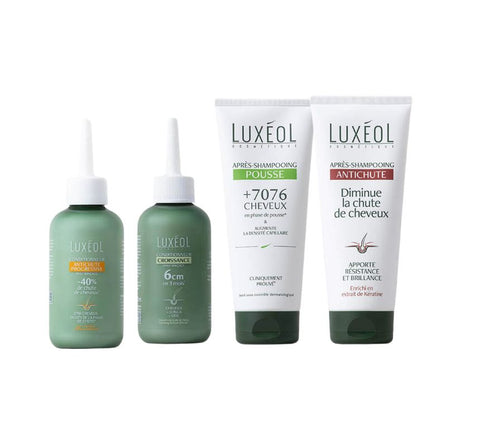 Luxeol hair conditioner collection - leave-in growth conditioner and rinse-out formulas for density, anti-loss and progressive hair loss treatment