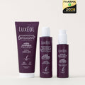 Luxéol hair care products including shampoo, conditioner, and serum on a white background with a 2026 award badge.